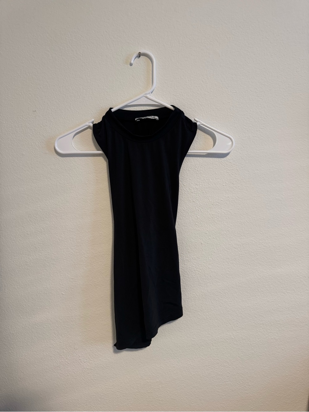 Black Asymmetric One-Shoulder top